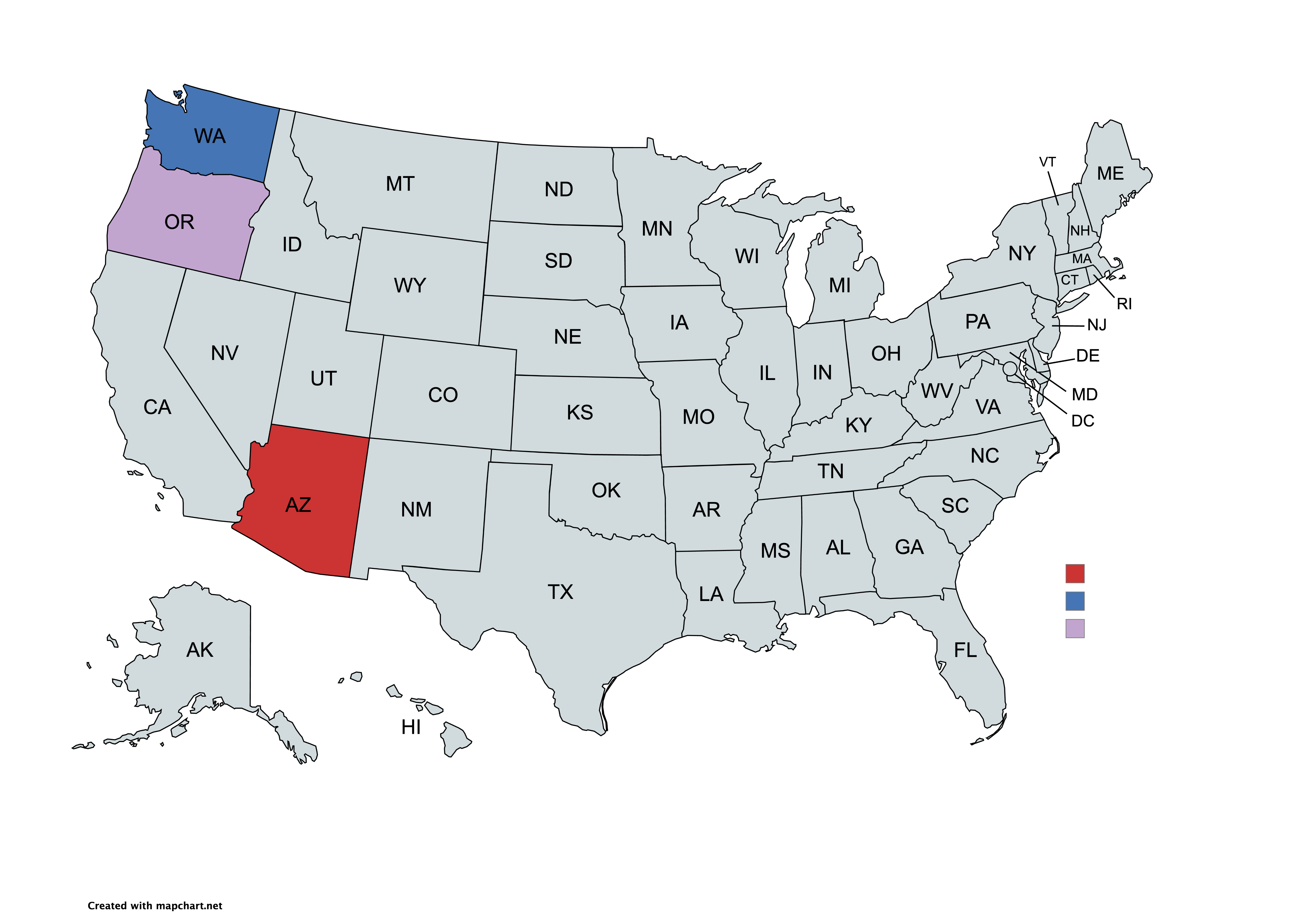 Map showing where we have been